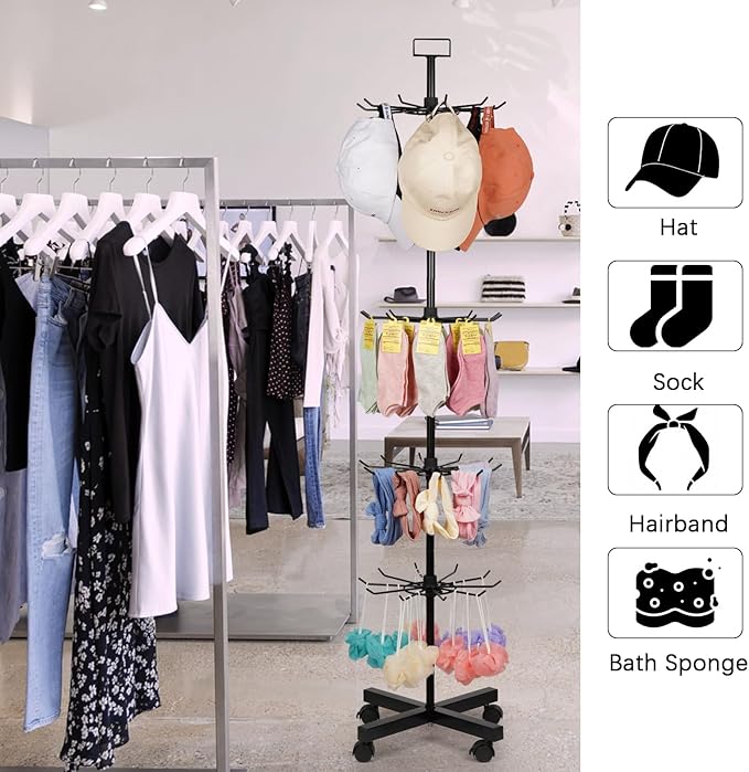Exttlliy 5-Tier Metal Spinning Display Stand Rack - Image 6