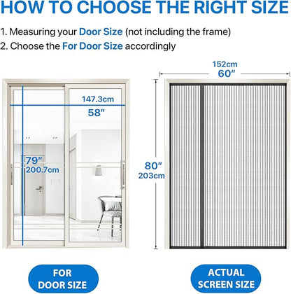 Heavy Duty Door Screen Magnetic Closure, LOVIGA 2024 Thickened Fiberglass - Image 2