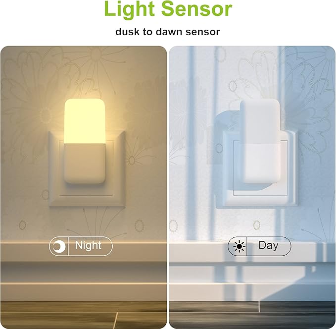 MAZ-TEK Plug in Night Light, Warm White LED Nightlights - Image 4
