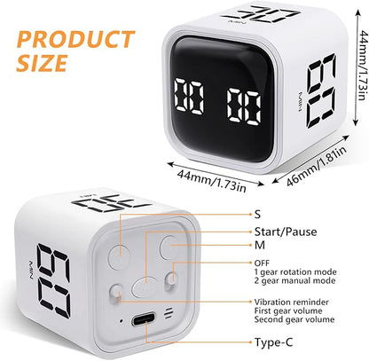 GuDoQi Multi-Function Cube Timer, 5/10/30/60 Min & Custom Count Down, Included - Image 2