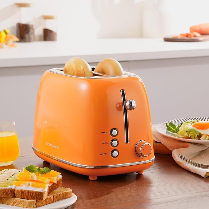 Roter Mond 2 Slice Toaster Retro Stainless Steel - Image 8