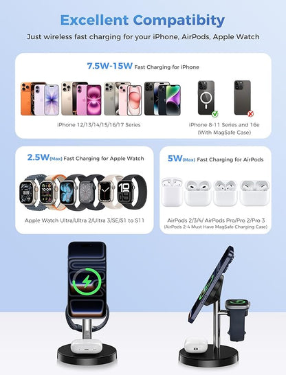 2026 3 in 1 Wireless Charging Station Compatible - Image 7