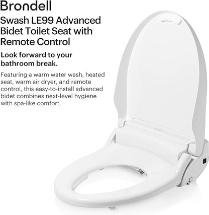 Brondell LE99 Bidet Toilet Seat, Fits Round Toilets, Electric Bidet - Image 3