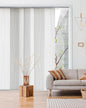 Panel Blinds Light Filter White 45.8"-86" x 96", Catch Me | White Light-Filtering Panel Blinds with Adjustable Track and Trim-to-Fit Panels for Windows and Patio Doors
