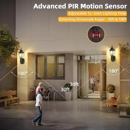 Lamomo Motion Sensor Outdoor Lights, Dusk to Dawn Outdoor Lighting, Exterior - Image 3