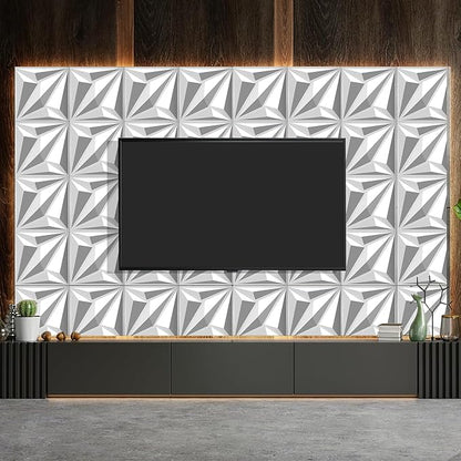 33-Piece 3D Embossed PVC Wall Panel Set – 12x12 Inch Textured Wall Decor – - Image 8