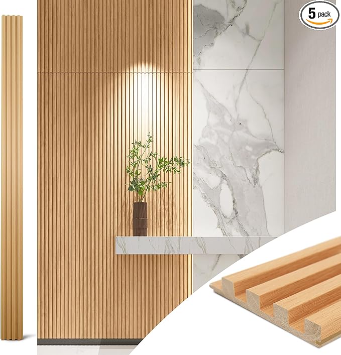 Art3d Slat Wood Wall Paneling for Interior and Ceiling Decoration by Art3d