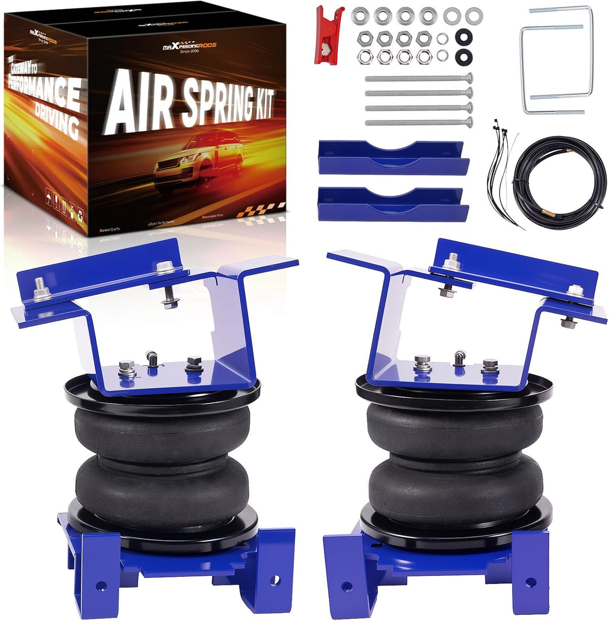 maxpeedingrods 7500 lbs rear air suspension bags kit, main product view