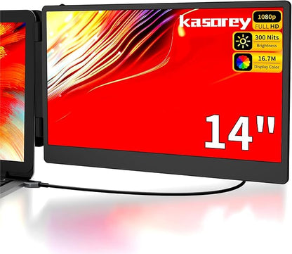 New Upgraded Laptop Screen Extender Portable Monitor, 1080P FHD IPS Screen by Kasorey