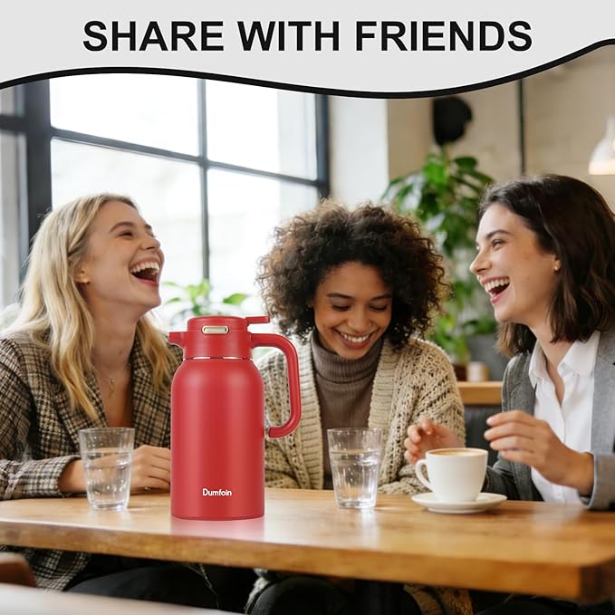 68 Oz Thermal Coffee Carafe, Stainless Steel Insulated Vacuum Coffee Carafes - Image 7