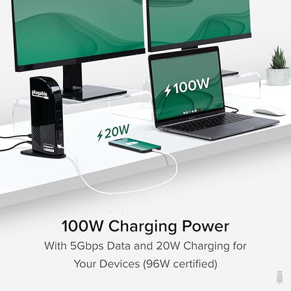 Plugable USB-C Triple Monitor Docking Station: 13-in-1 Laptop Dock - Image 4