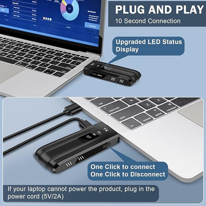 Beyn Wireless HDMI Transmitter and Receiver, 2026 Upgraded LED Display - Image 6