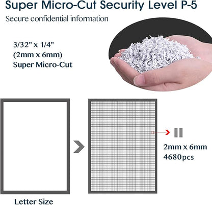 WOLVERINE 6-Sheet 2x6mm Super Micro Cut High Security Level P-5 Ultra Quiet - Image 8