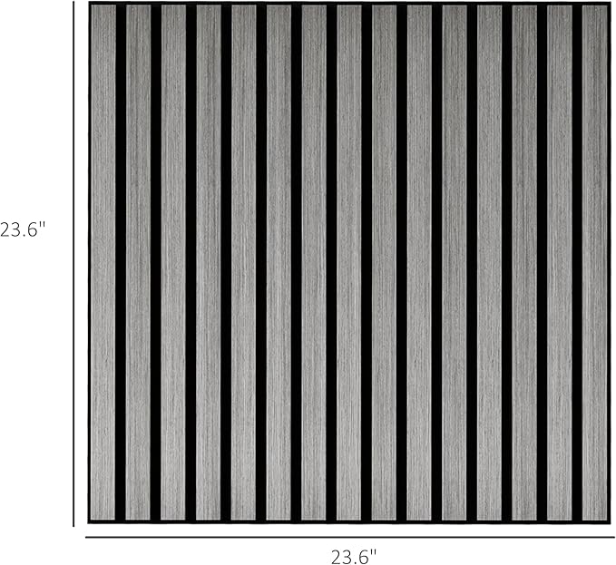 HOMCOM 4 Pack 3D Acoustic Panels, Wood Slat Wall Paneling - Image 7
