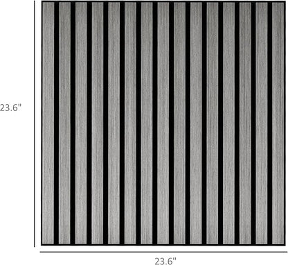 HOMCOM 4 Pack 3D Acoustic Panels, Wood Slat Wall Paneling - Image 7