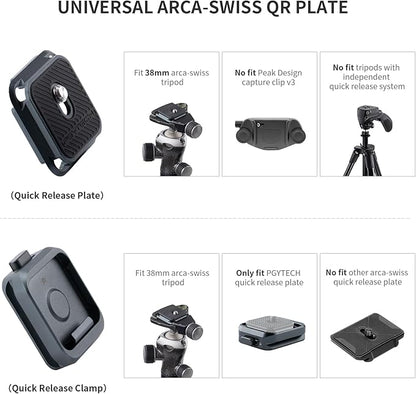 PGYTECH Quick Release Plate +Adapter w/Arca Swiss Clamp Camera Mount - Image 2