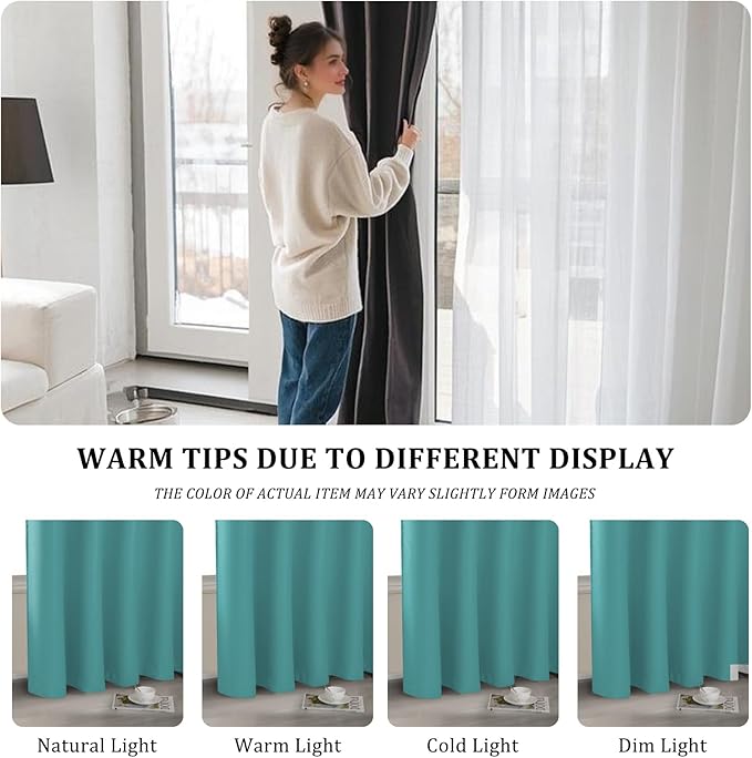 JIUZHEN Room Divider Curtains for Bedroom/Living Room, Thermal Insulated - Image 4