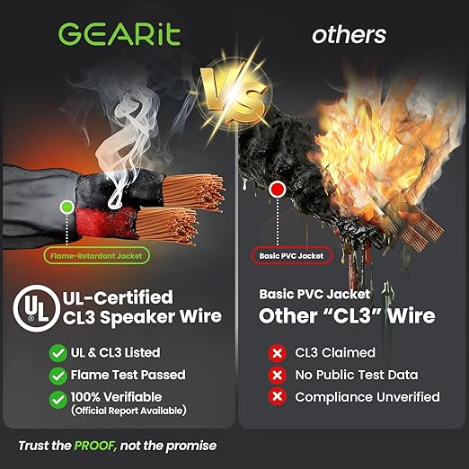 GEARit Outdoor Speaker Wire CL3 Rated, 16 Gauge Speaker Wire, Speaker Cable 100 - Image 5