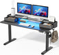 Electric Standing Desk with Drawers, 63 Inch Height Adjustable Desk with Power by Unknown