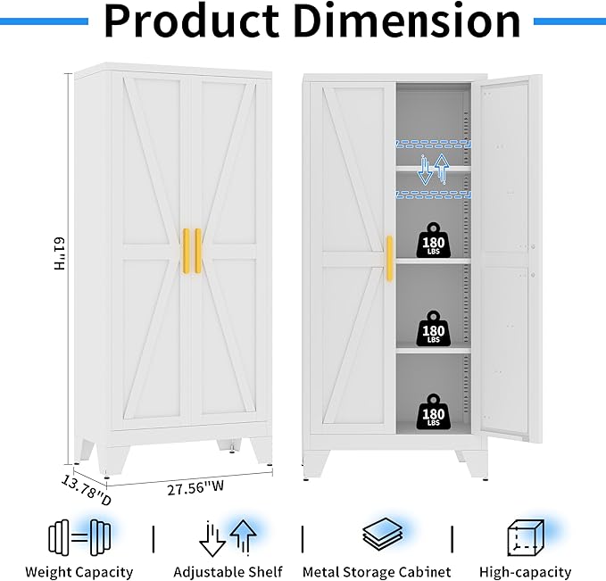 61" Tall Pantry Cabinet, Kitchen Pantry Storage Cabinets - Image 3