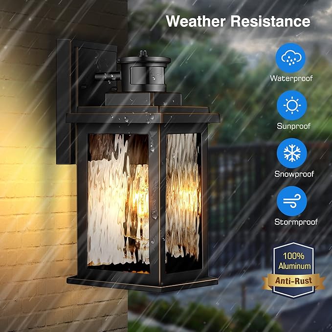 Motion Sensor Outdoor Lights Wall Mount, Dusk to Dawn Exterior Light Fixture - Image 5