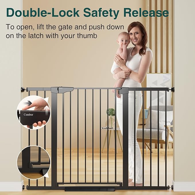 Cumbor 36" Extra Tall Baby Gate - Image 3