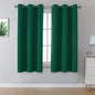 DUALIFE Forest Dark Green Blackout Curtains 54 Inch Length Thermal Insulating by DUALIFE
