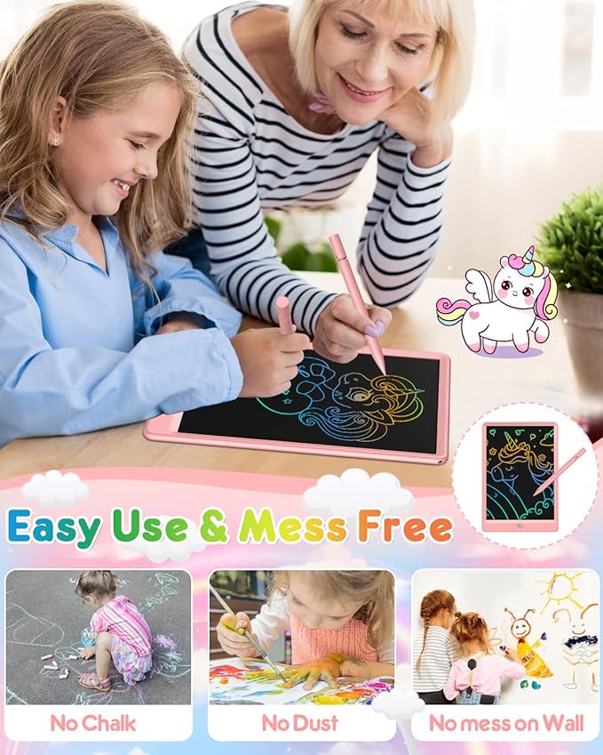FLUESTON LCD Writing Tablet, 10 Inch Doodle Board Toys Gifts - Image 4