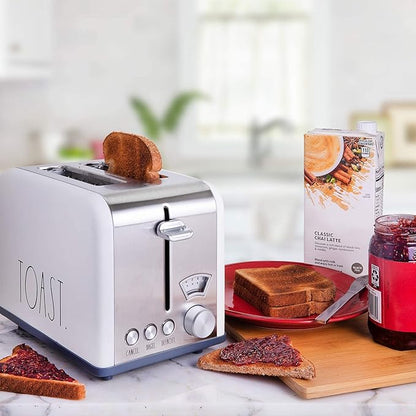 Rae Dunn Toaster, Stainless Steel 2 Slice Square Toaster, Wide Slot - Image 5