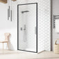 Shower Door 34" X 74" Clear Tempered Fluted Glass Framed Shower Screen Shower by SHOWERBATHTUBDOORSDEVELOPER
