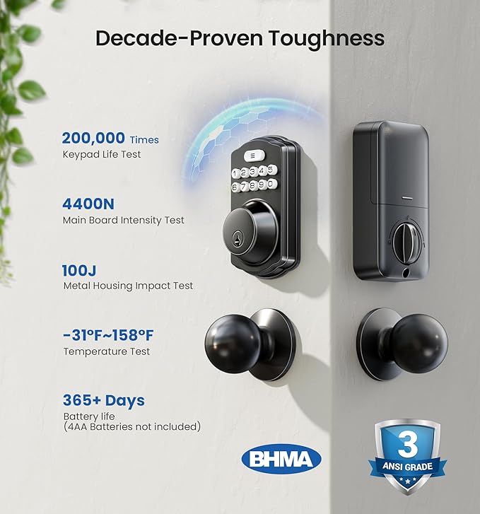 Veise Keyless Entry Door Lock - Image 5