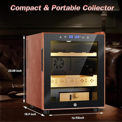 Electric Humidor with Leather-50L Cooling & Heating Humidor, Smart Touch - Image 6