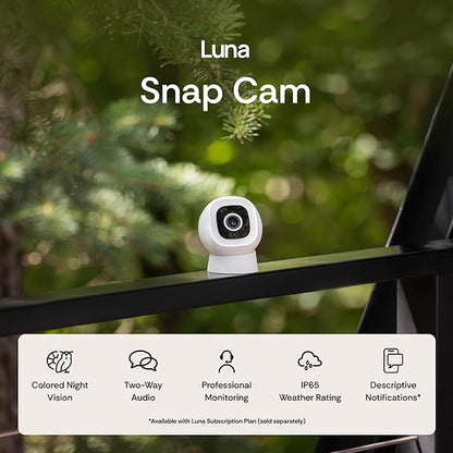 Luna 2K AI Wired Cameras for Home Security, Outdoor/Indoor, 2.4GHZ Wi-Fi - Image 2