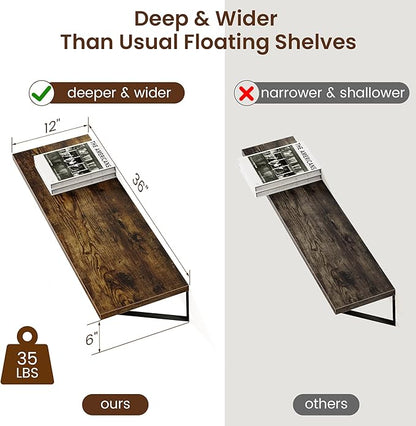 Axeman 12 Inch Deep Floating Shelves - Image 3