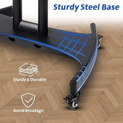 GCCSJ Rolling TV Stand with Adjustable Shelf，Portable TV Stand on Wheels - Image 7