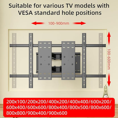 HILLPORT 98 100 TV Wall Mount 86 90 110 120 inch Full Motion Ultrathin Bracket - Image 2