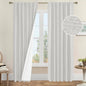 LAMIT 100% Blackout Linen Curtains, 84 Inches Linen Textured Living Room by LAMIT