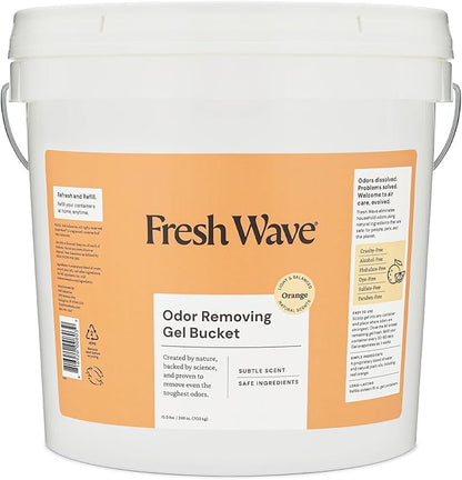 Fresh Wave Odor Removing Gel Bucket, 15.5 lb. | Orange Scent Refill by FreshWave