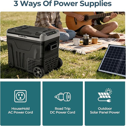 12V Portable Refrigerator, 53 Quart Dual-Voltage 12V/24V DC Car Cooler - Image 7
