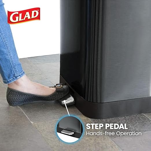 Glad Stainless Steel Step Trash Can - Image 7