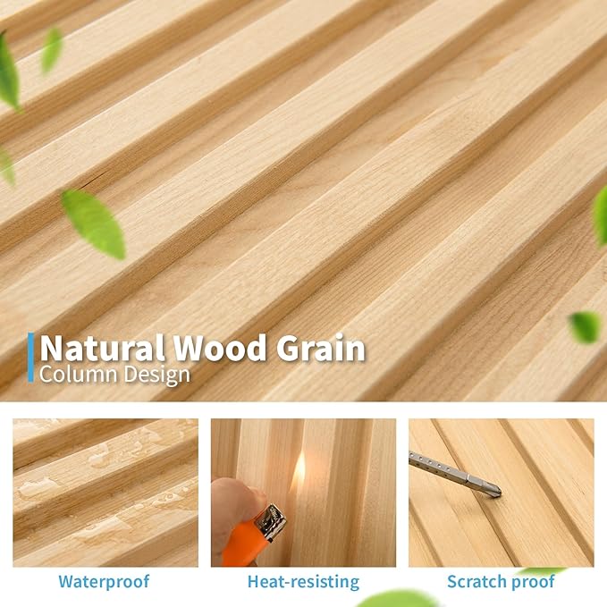 Art3d 4 Pc 96"x5.7" Wood Slat Wall Panel - Image 3