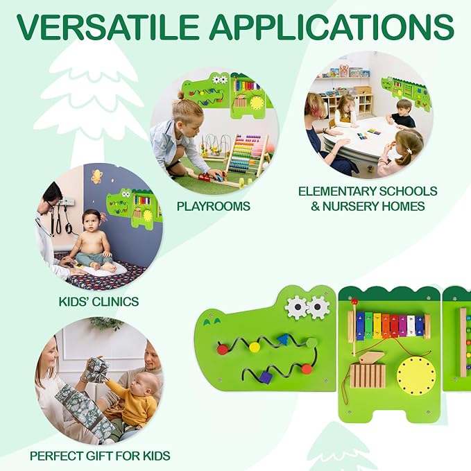 Monläurd® Crocodile Montessori Busy Board, Sensory Board, Educational Toys - Image 3