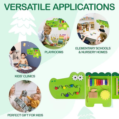 Monläurd® Crocodile Montessori Busy Board, Sensory Board, Educational Toys - Image 3