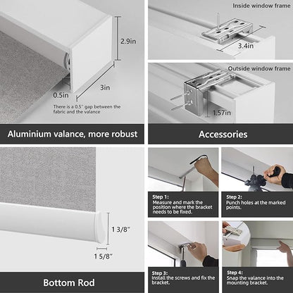 ZSTARR Motorized Smart Blind for Window, Automatic Blackout Roller Shade - Image 4