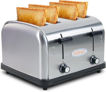 Hakka Toaster 4 Slice, Heavy-Duty Stainless Steel Toasters Commercial Toaster by HAKKAFOODPROCESSING