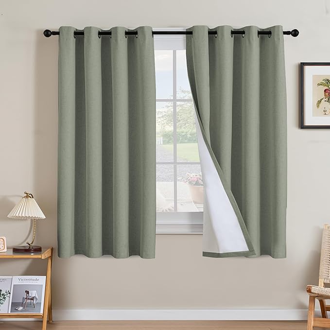 H.VERSAILTEX Linen Curtains 100% Blackout Curtains by HVERSAILTEX