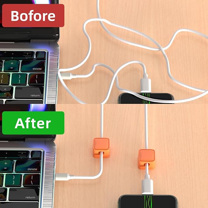 Costop 8 Pack Magnetic Cord Organizer, Easy Secure Adhesive Cable Management - Image 8