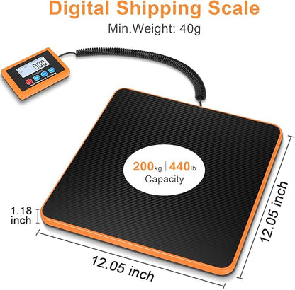 Fuzion Shipping Scale, 440LB/200KG x 10g Digital Postal Scale, Hold/Tare - Image 2