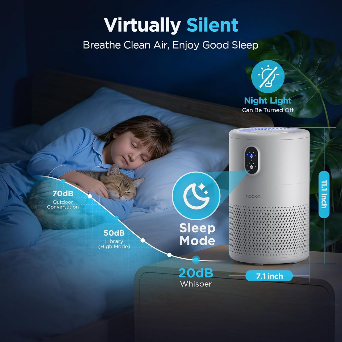 mooka air purifiers for home room up to on a desk or shelf