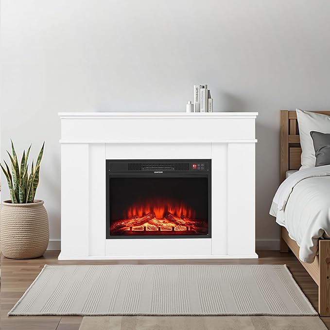 VEVOR 43 inch Freestanding Fireplaces, 1500W 5120BTU Fake Electric Fireplace - Image 8